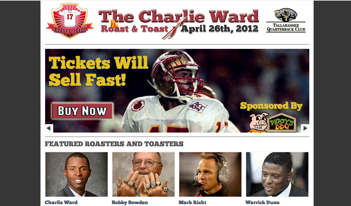Charlie Ward Roast Event Site