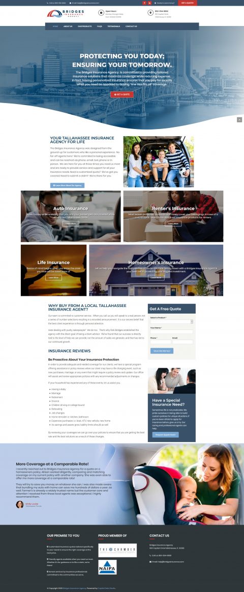 bridges-insurance-tallahassee-web-design-and-wordpress-development